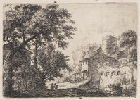 KG 04556
<br/>
Houten poort onder bomen
<br/>
<em>Waterloo, Anthonie, (1609-1690)</em>